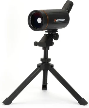 Celestron 52238 Mini Mak 70mm Angled Spotting Scope – Maksutov Spotting Scope – Great for Long Range Viewing – 25–75x Zoom Eyepiece – Multi-Coated Optics – Rubber Armored – Tabletop Tripod Included