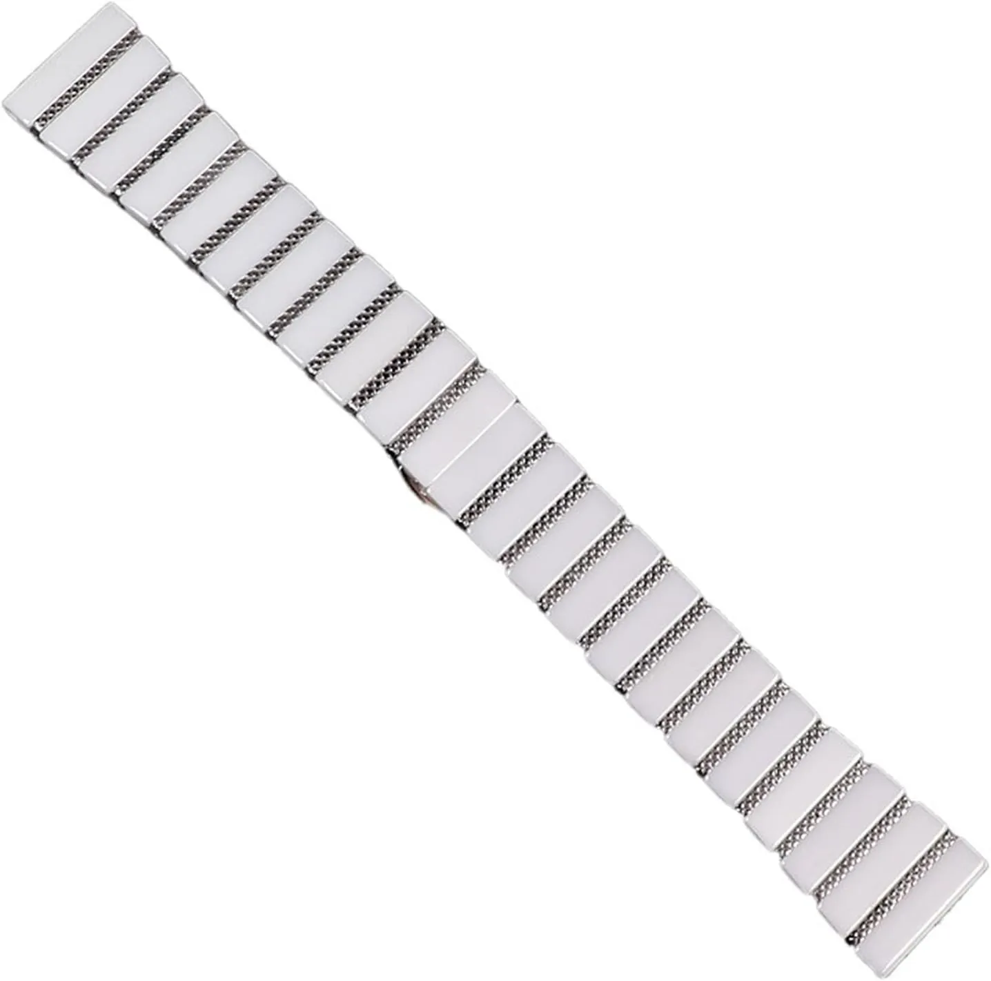 Ceramic Stainless Steel Watch Band Metal Folding Buckle Men Women Universal Replacement Wristband Suitable for Smart Watch Quartz Watch