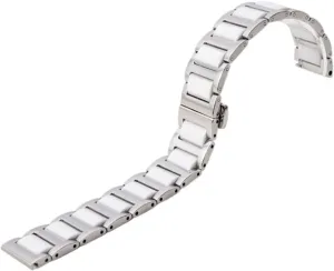 Ceramic Strap Between Stainless Steel 14mm 16mm 18mm 20mm 22mm Quick Release Band Men's Women's Watch Universal Watchband