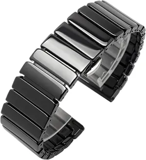 Ceramic Watch Strap 20mm 22mm Universal Replacement Watch Strap Quick Release Watch Strap for Men and Women(Black,22mm)
