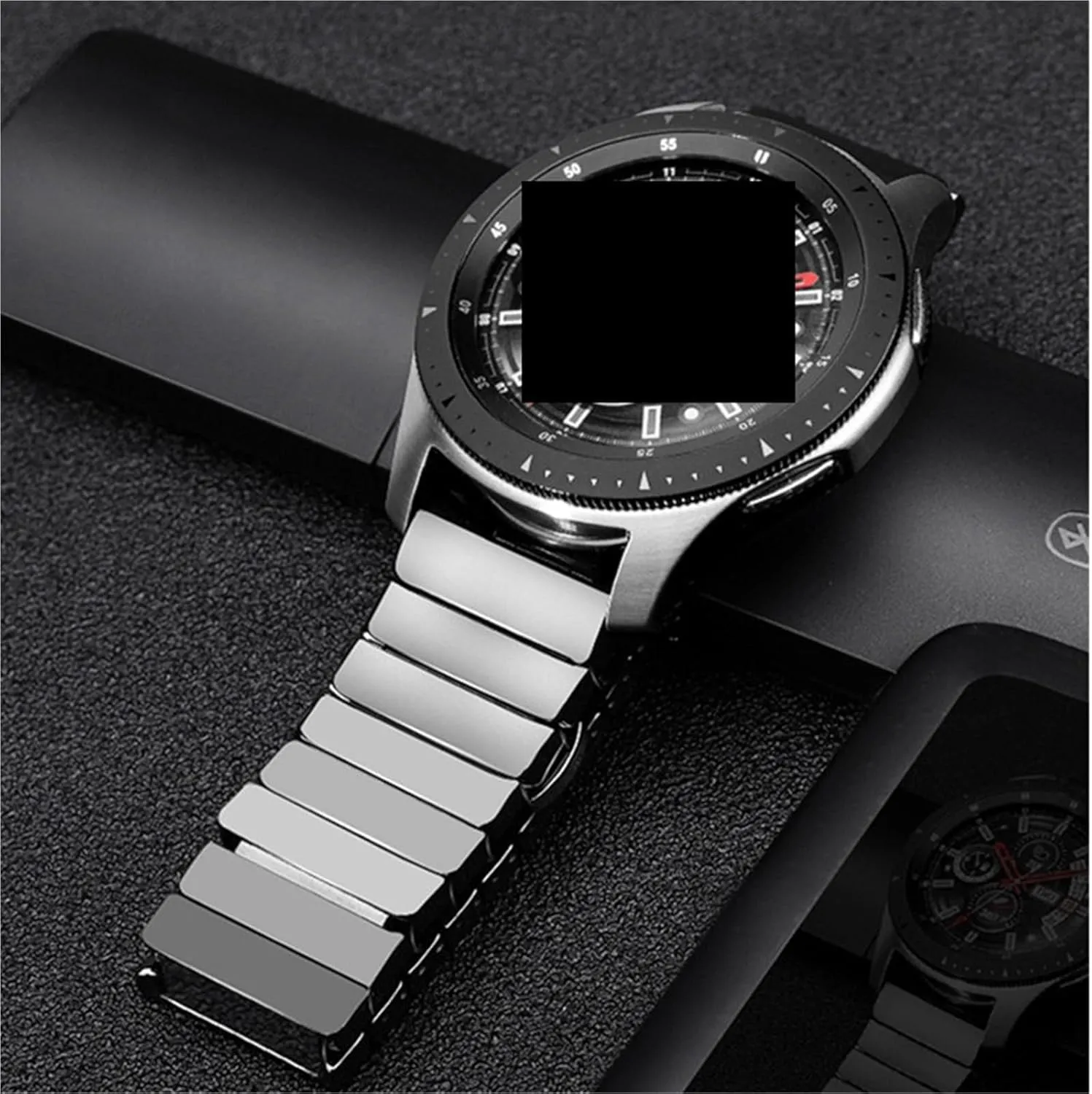 Ceramic Watch Strap 20mm 22mm Universal Replacement Watch Strap Quick Release Watch Strap for Men and Women(Black,22mm)