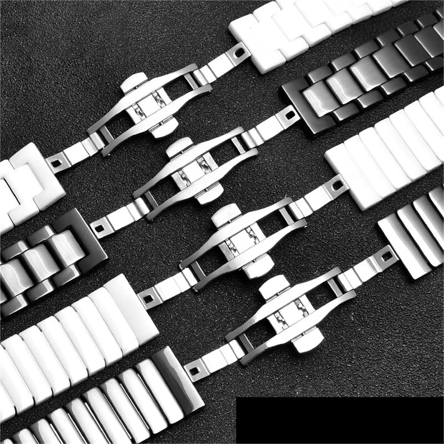 Ceramic Watch Strap Quick Release Bracelet 18mm 20mm 22mm Suitable for All Brands Of Watches Unisex Replacement Wristbands