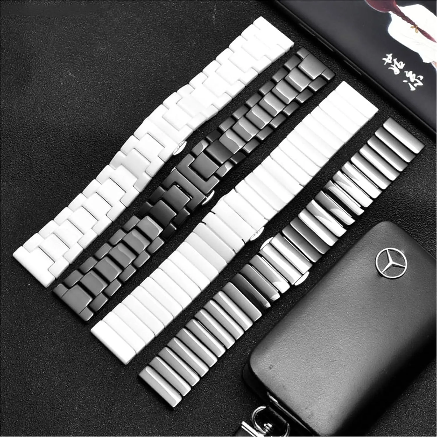 Ceramic Watch Strap Quick Release Bracelet 18mm 20mm 22mm Suitable for All Brands Of Watches Unisex Replacement Wristbands