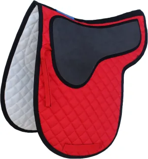 CHALLENGER Horse Cotton Jumping Quilted English Saddle PAD Trail Contoured Gel RED 72F21