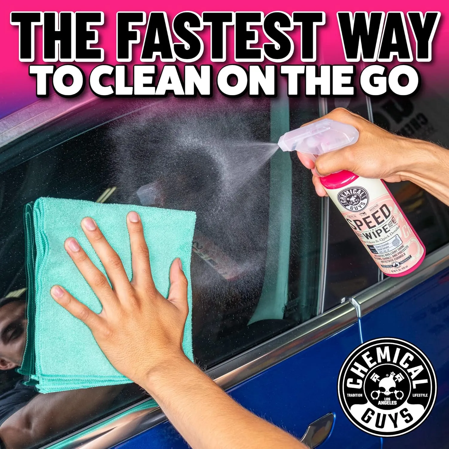 Chemical Guys WAC_202_1602 Speed Wipe Spray Gloss & Quick Detailer, Great for Cars, Trucks, SUVs, Motorcycles, RVs & More, Cherry Scent, 16 oz (2 Pack)