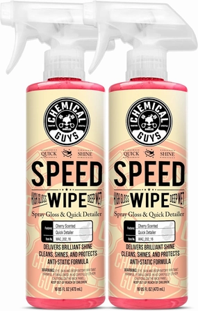 Chemical Guys WAC_202_1602 Speed Wipe Spray Gloss & Quick Detailer, Great for Cars, Trucks, SUVs, Motorcycles, RVs & More, Cherry Scent, 16 oz (2 Pack)