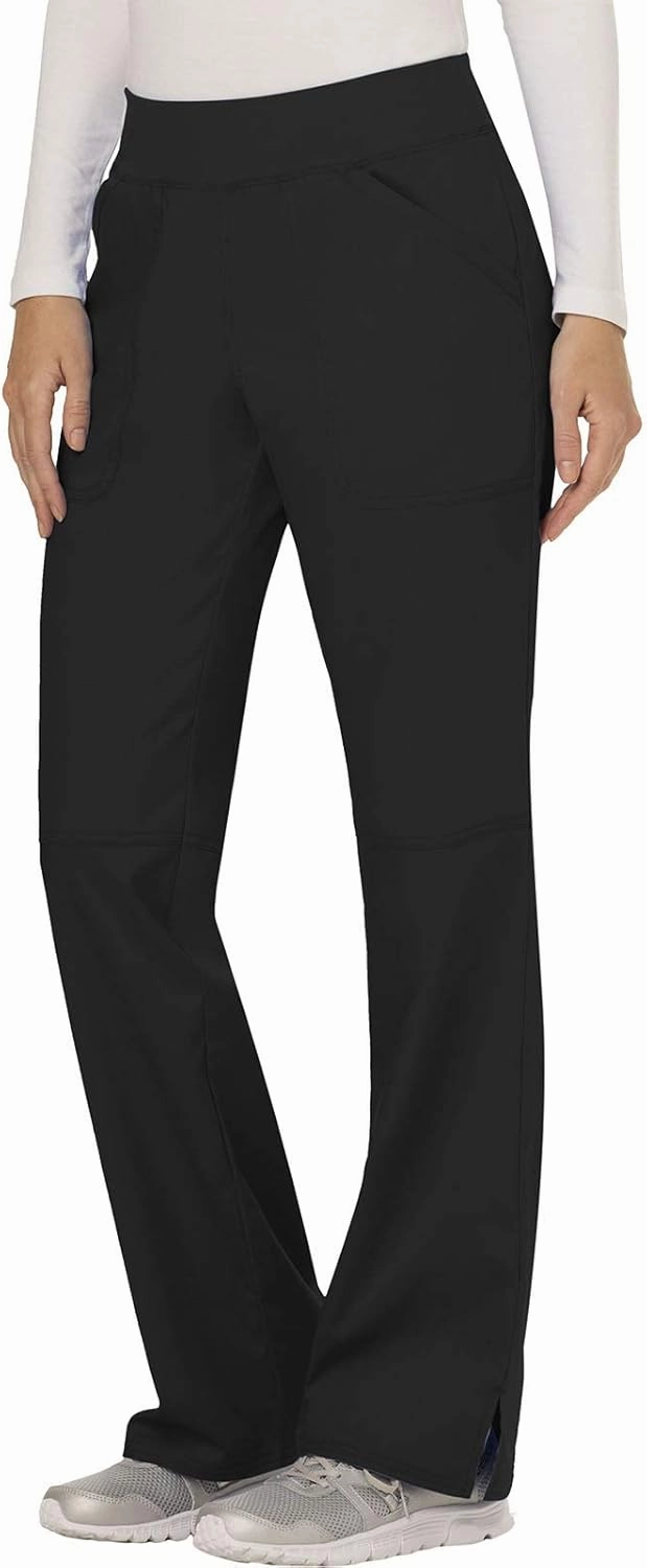 Cherokee Scrub Set For Women, Modern Classic Fit Mock Wrap Top WW610 With Mid Rise, Straight Leg Pant WW110