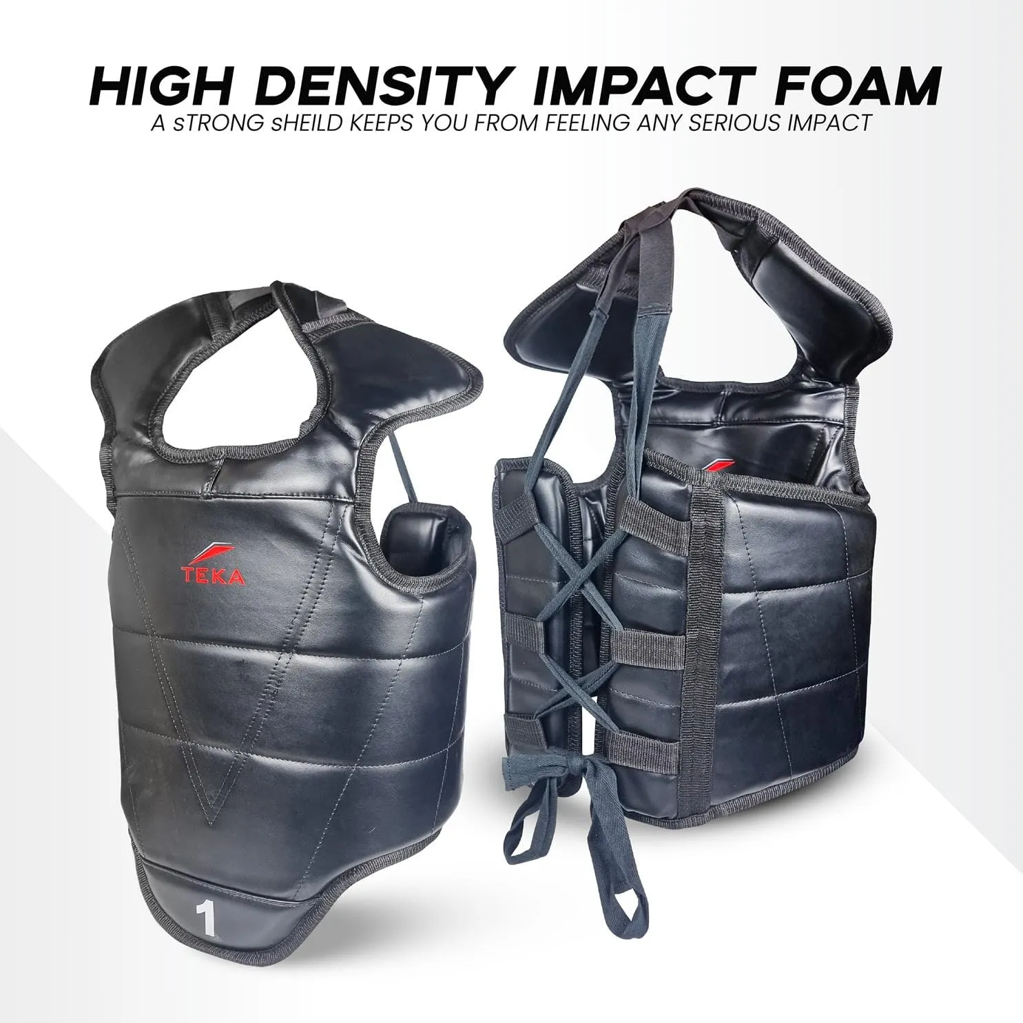Chest Protector for Kickboxing, Sparring Training Heavy Punching, Boxing Body Protector Adjustable Shield, Martial Arts Upper Belly Protection Pad, Taekwondo
