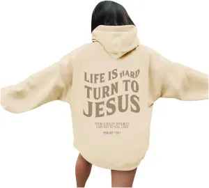 Christian Hoodies for Women Religious Sayings There Is Poner In The Name of Jesus Loves You Preppy Pullovers Spirit Casual Graphic with Hood Letter Women's Christian Sweatshirt Scene