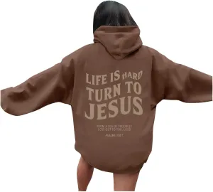 Christian Hoodies for Women Religious Sayings There Is Poner In The Name of Jesus Loves You Preppy Pullovers Spirit Casual with Hood Letter Graphic Unisex Christian Graphic Hoodies Funny
