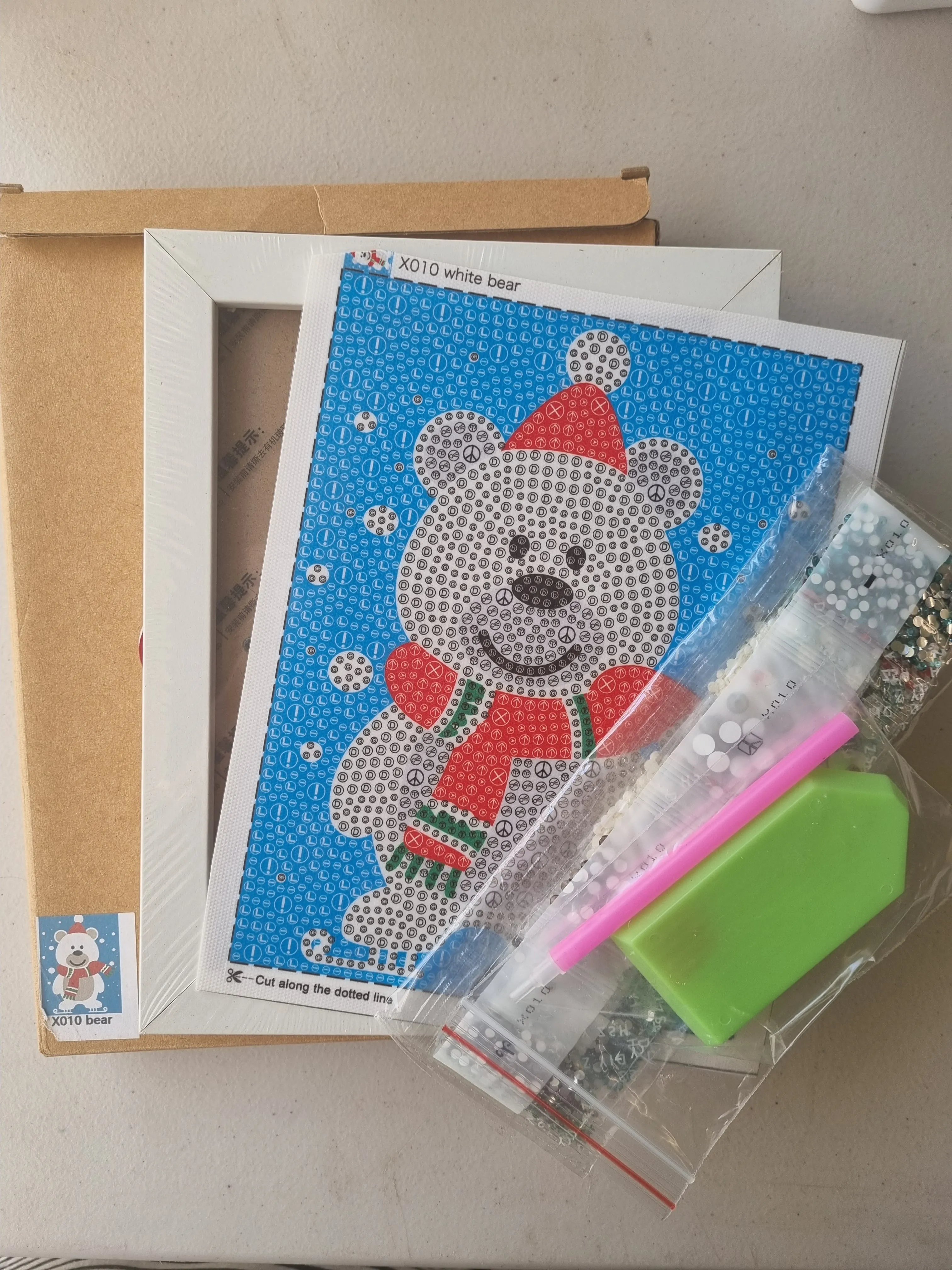 Christmas Framed Diamond Painting- Christmas Santa OR Christmas Bear