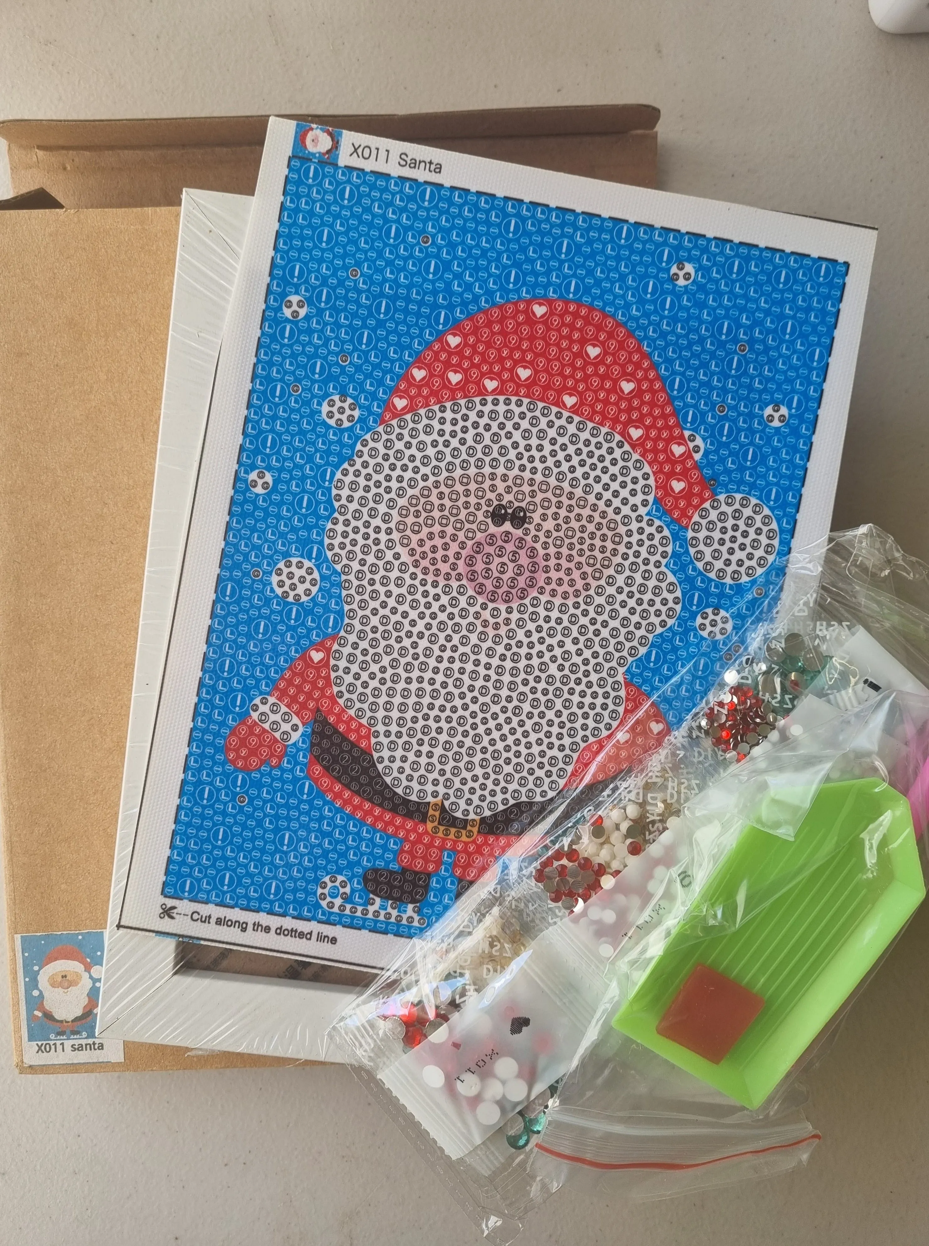 Christmas Framed Diamond Painting- Christmas Santa OR Christmas Bear