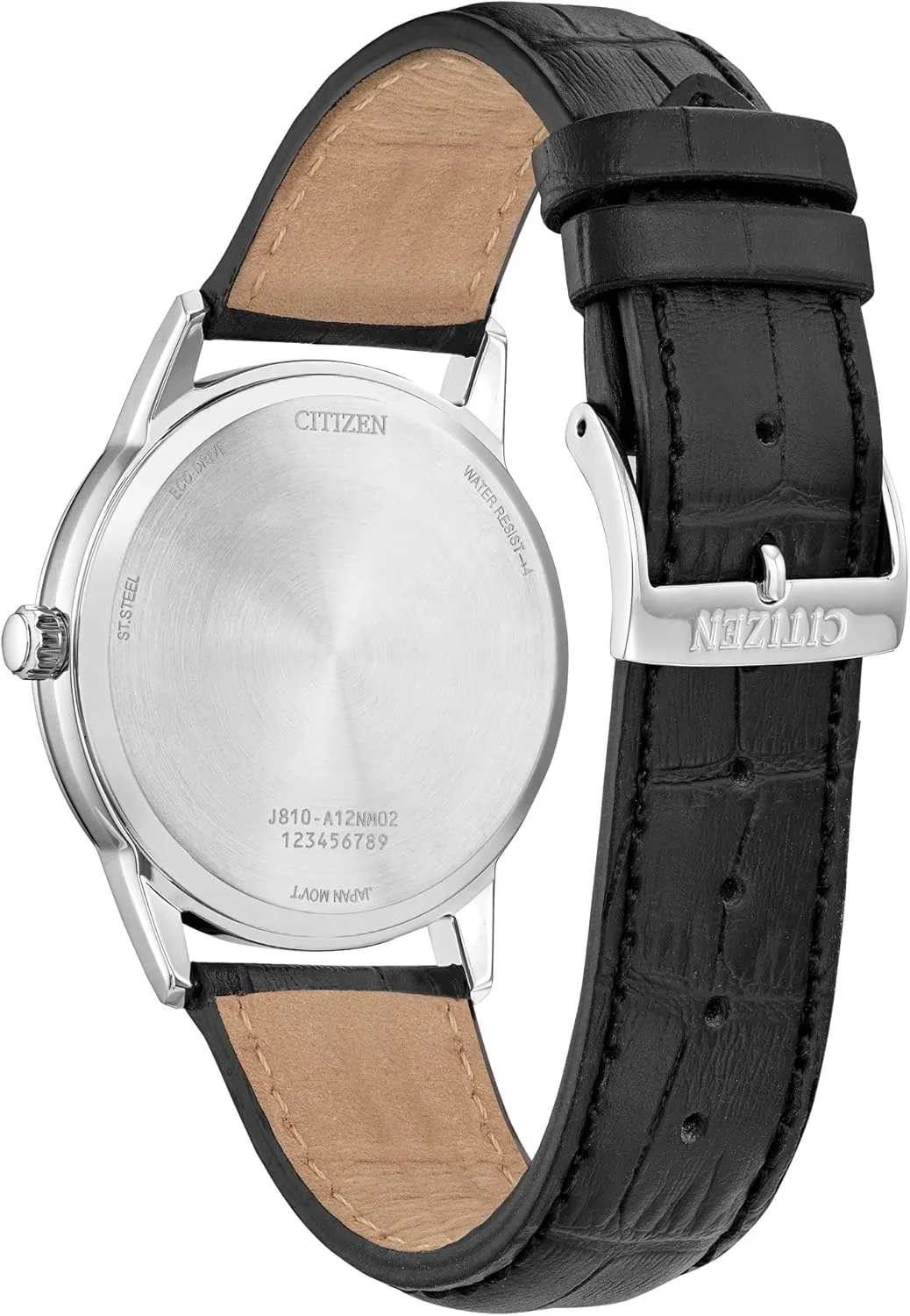 Citizen Men's Classic Eco-Drive Leather Strap Watch, 3-Hand Date