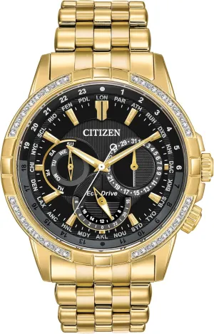 Citizen Men's Eco-Drive Calendrier Classic Watch, 12/24 Hour Time, 3-Hand Day and Date, Chronograph, Luminous Hands