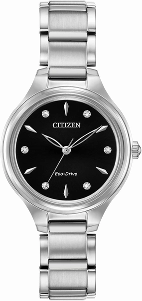 Citizen Eco-Drive Corso Womens Watch, Stainless Steel, Diamond