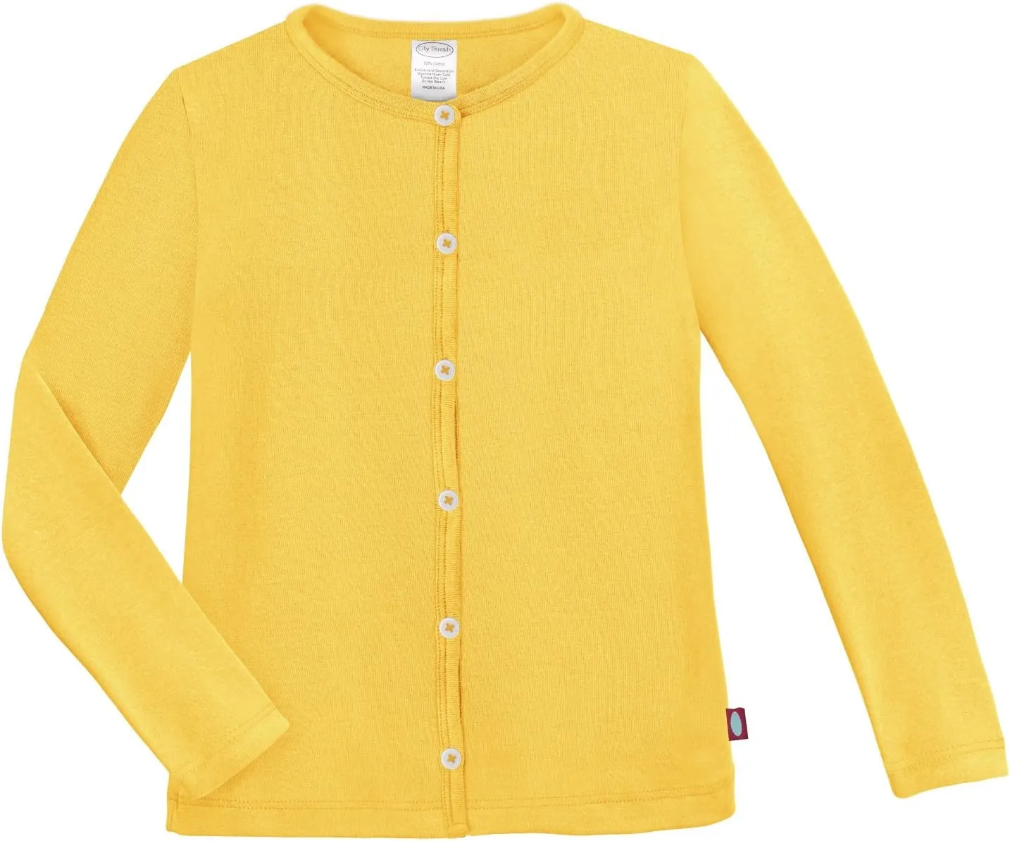 City Threads Girls Cardigan Top Button Down Sweater Layering School Play for Sensitive Skin SPD Sensory Friendly