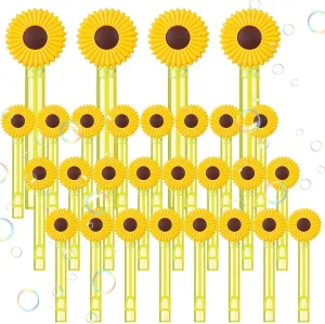 Civaner 24 Pcs Sunflower Mini Bubbles Wands Sunflower Birthday Party Favors for Kids Sunflower Bubbles Toys for Summer Outdoor Baby Shower Wedding Party Supplies Gift Bag Stuffers