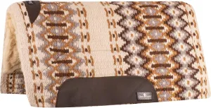 Classic Equine 32x34 SensorFlex Wool Top 3/4in Saddle Pad Cream/Chestnut 32X34