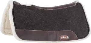 Classic Equine BioFit Correction Saddle Pad with Fleece Bottom, 1-inch Thick, Black, 30-inch x 30-inch