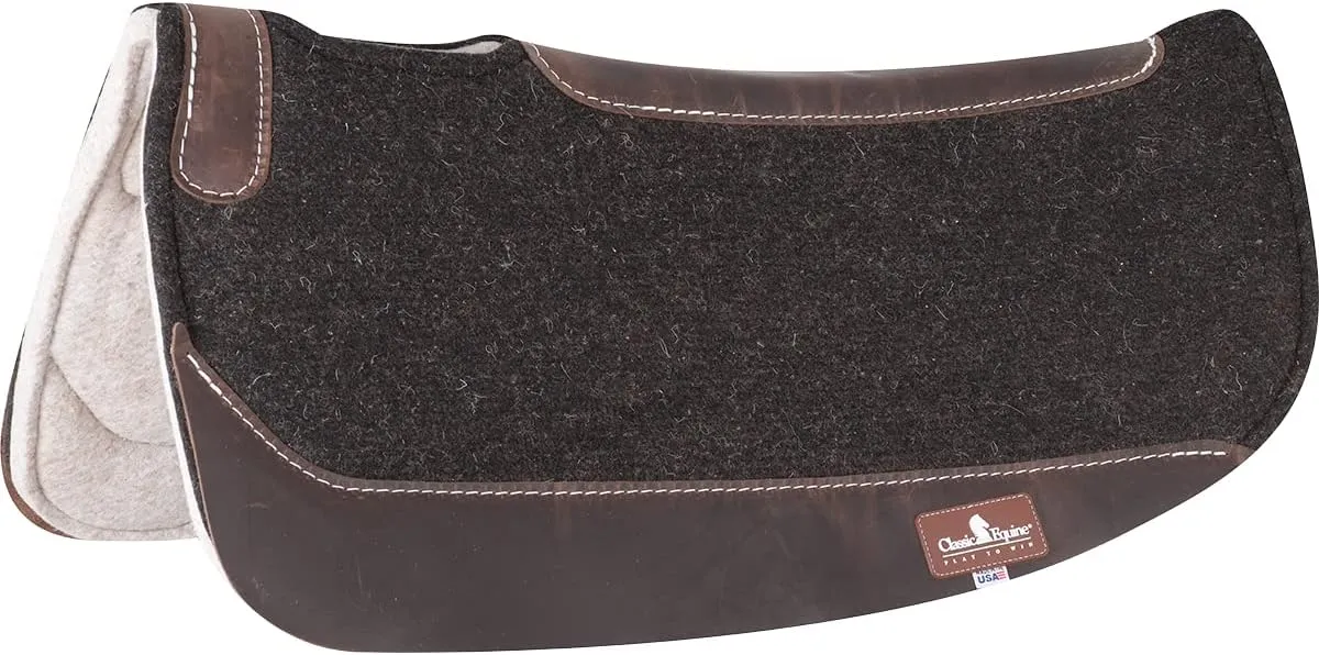 Classic Equine ESP Extra Sensory Protection Felt Round Saddle Pad Black 30x29