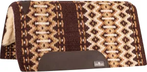Classic Equine Sensorflex Wool Straight Top Saddle Pad, 3/4-inch Thick, Coffee-Cream, 32-inch x 34-inch