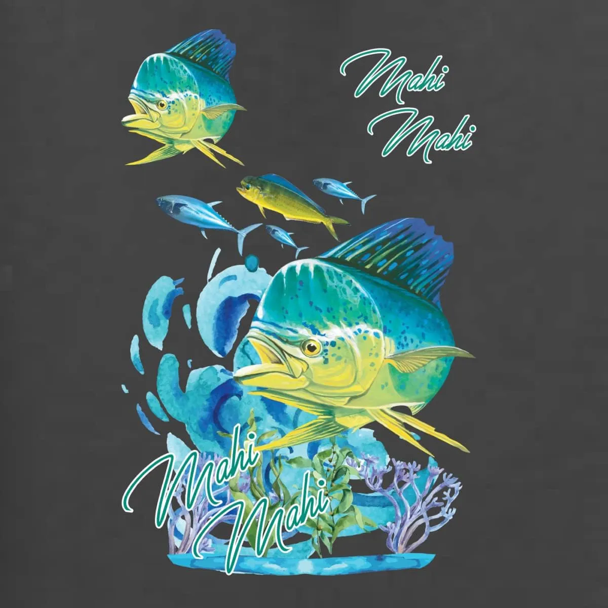 Classic Fresh Mahi Classic Nautical Fish Fishing Front and Back Men's T-Shirt
