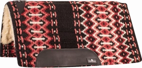Classic Equine 32x34 SensorFlex Wool Top 3/4in Saddle Pad Black/Rose 32X34