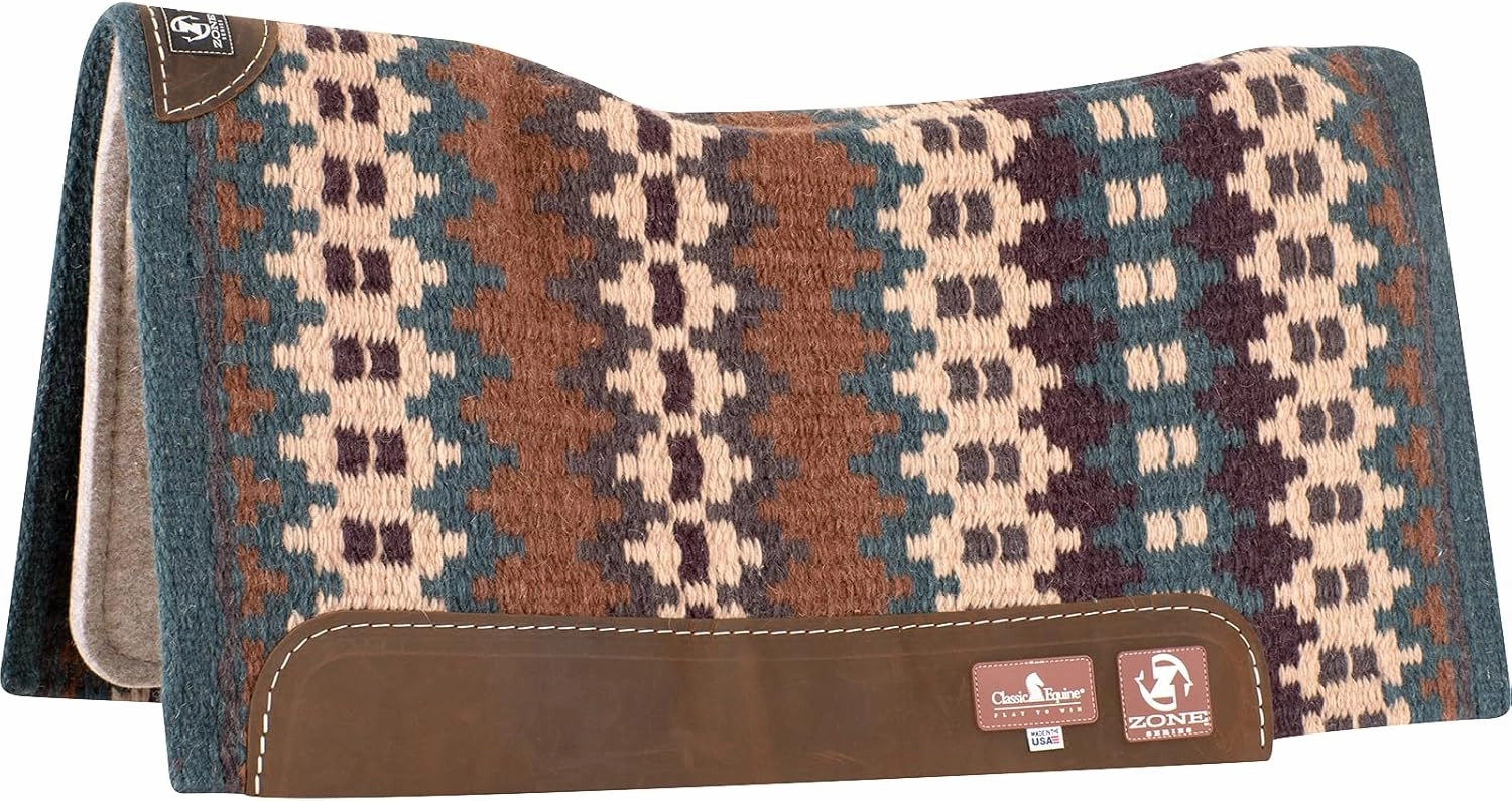 Classic Equine 32x34 Zone Series Blanket Top 3/4in Saddle Pad Tealslate