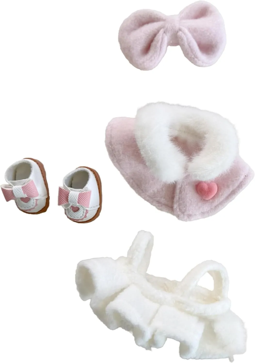 Clothes Set for 17cm Dolls(No Doll) -Clothes 6.7 Inches Cute Doll Outfits, Premium Quality Doll Clothing for Collectors (Princess Pink Set)