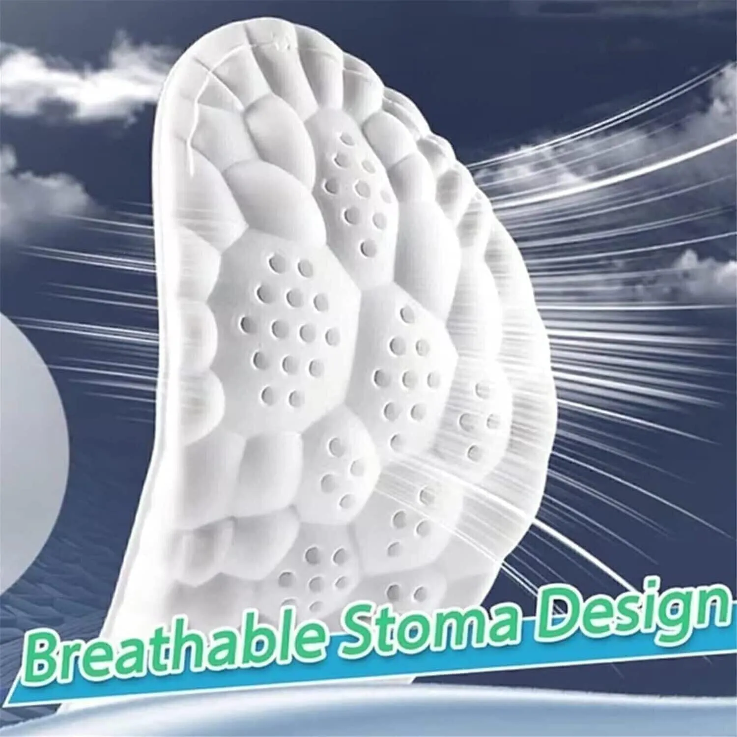 Cloud Step Insoles, 4D Cloud Technology Insole - Super Soft Comfort Insoles, Soft Foot Protection Cloud Feeling Insole, U-Shape Memory Foam Insoles (Black, Men 6.5-7.5/Women 8-9)