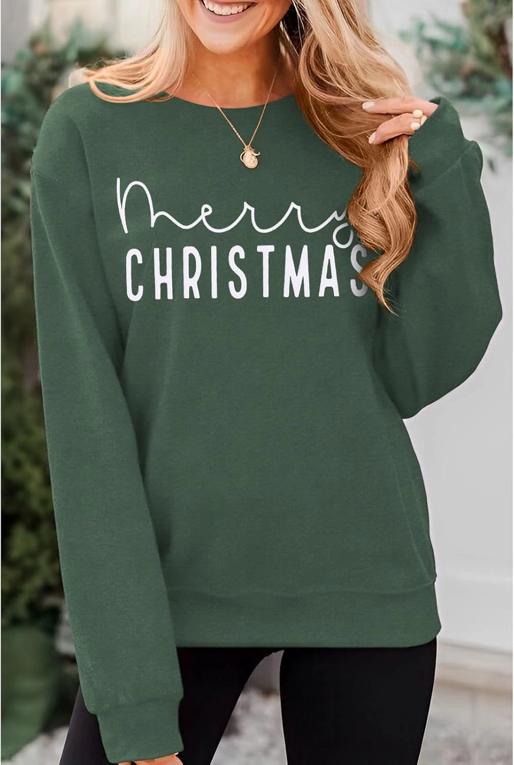 CM C&M WODRO Merry Christmas Sweatshirt Women Crewneck Xmas Holiday Sweater Shirt Winter Long Sleeve Oversized Pullover Tops