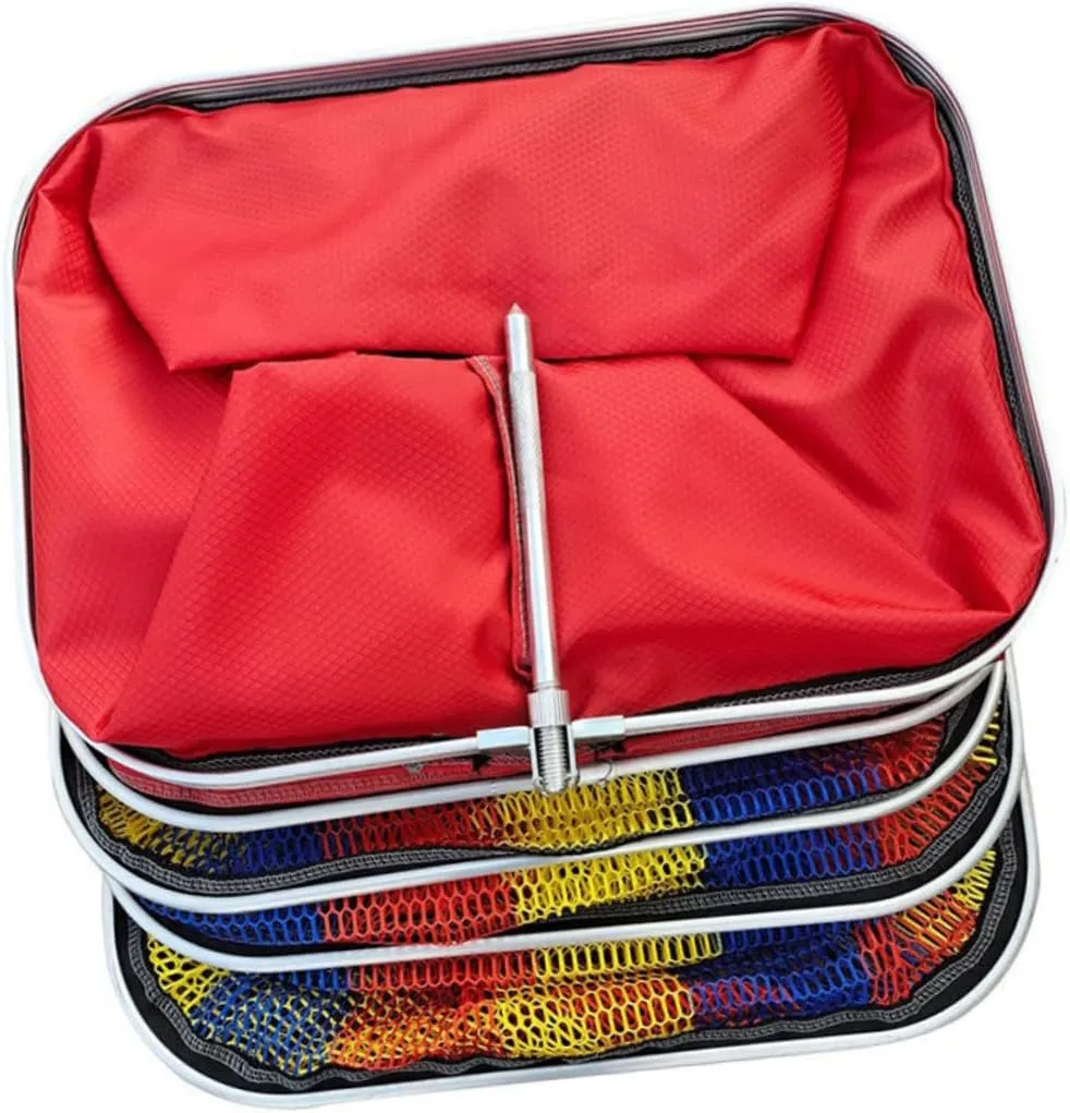 Collapsible Fishing Guard Net Portable Fishing Mesh Basket for Quick Setup and Stainless Handle Design for Catching Fish While Outdoor