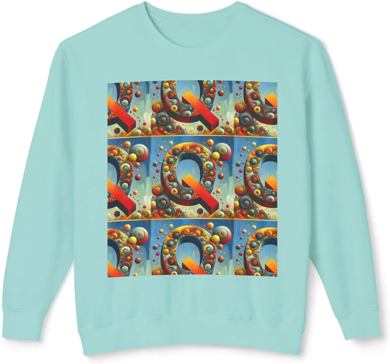 Colorful Abstract Crewneck Sweatshirt, Cozy Fashion, Graphic Top - Sonny Montero Design, Streetwear Style