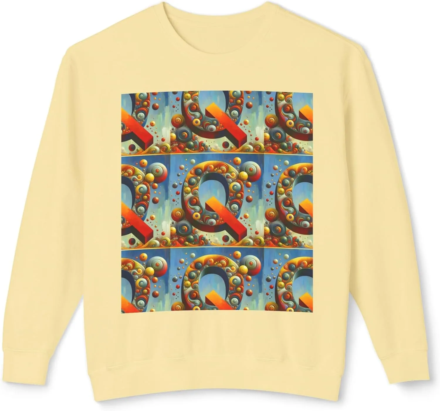 Colorful Abstract Crewneck Sweatshirt, Cozy Fashion, Graphic Top - Sonny Montero Design, Streetwear Style