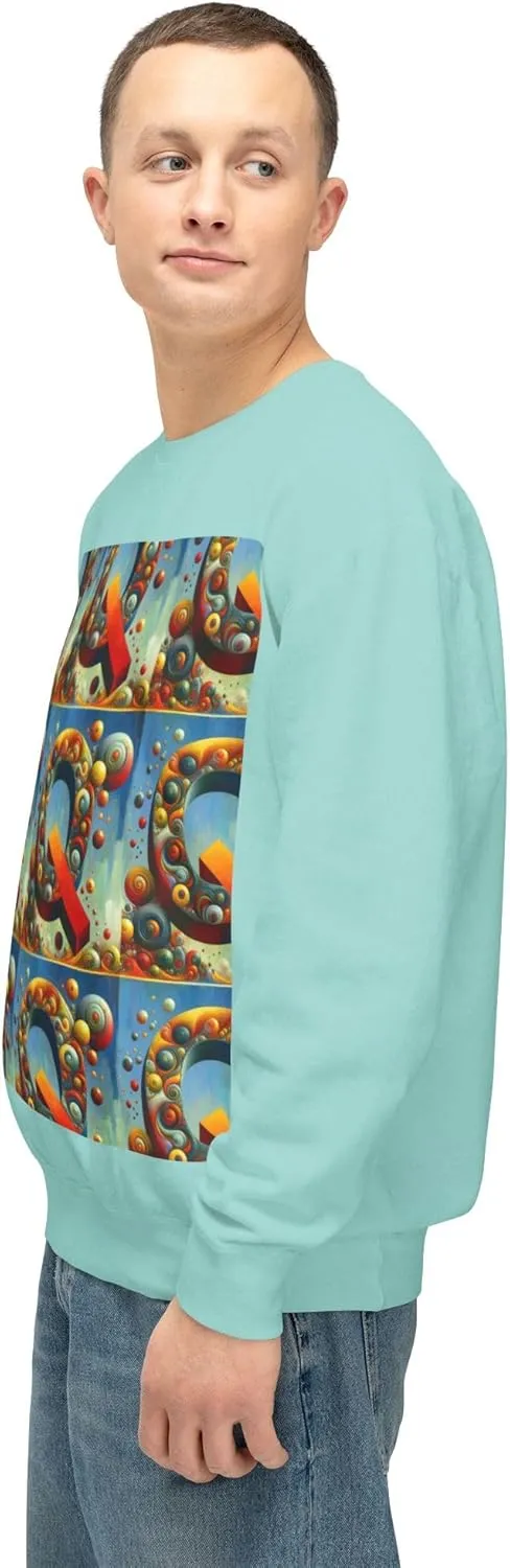 Colorful Abstract Crewneck Sweatshirt, Cozy Fashion, Graphic Top - Sonny Montero Design, Streetwear Style