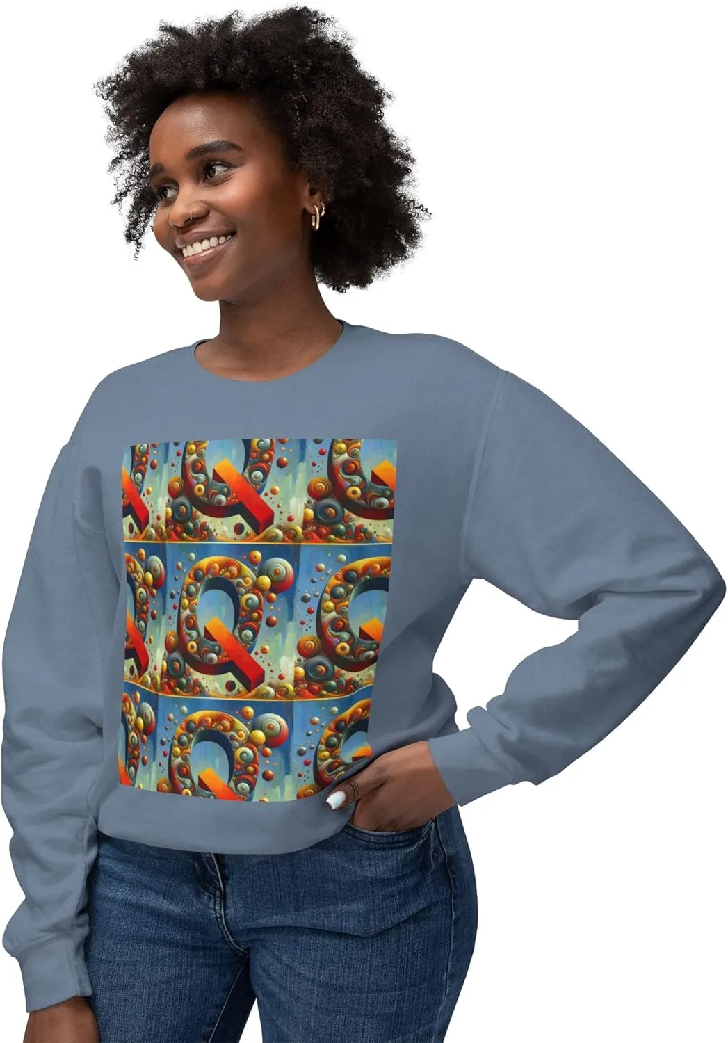 Colorful Abstract Crewneck Sweatshirt, Cozy Fashion, Graphic Top - Sonny Montero Design, Streetwear Style