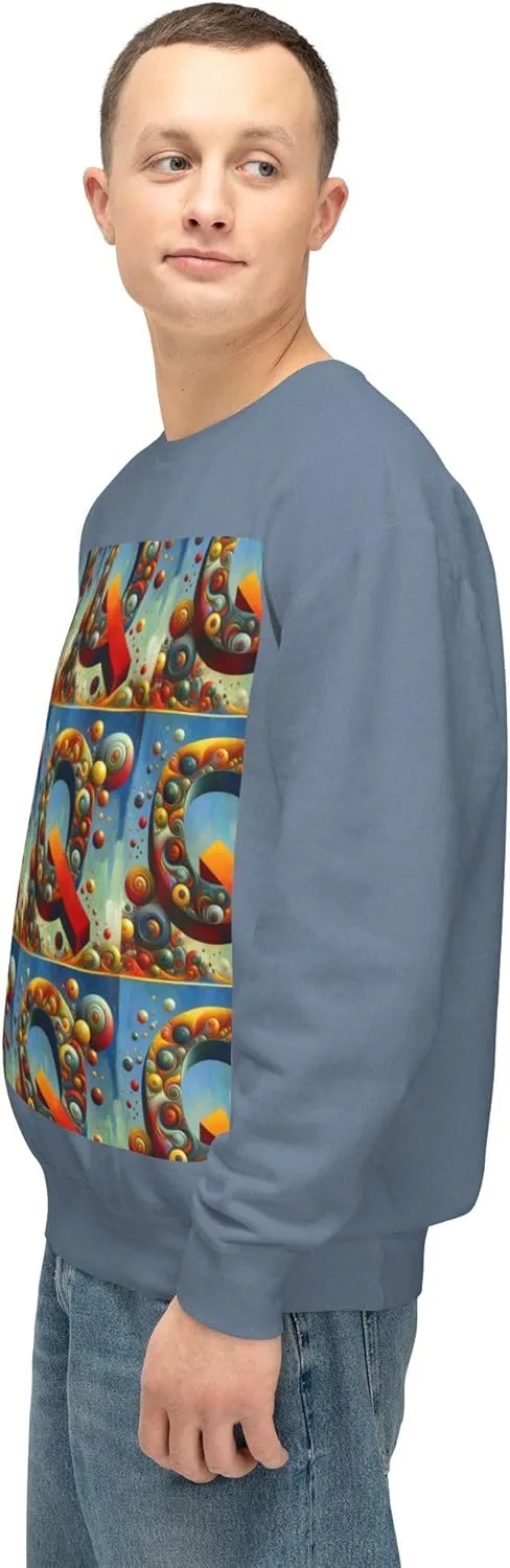 Colorful Abstract Crewneck Sweatshirt, Cozy Fashion, Graphic Top - Sonny Montero Design, Streetwear Style