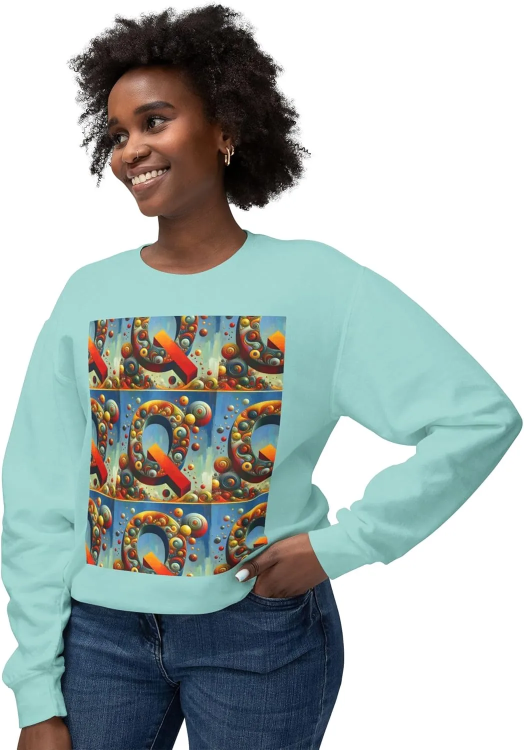 Colorful Abstract Crewneck Sweatshirt, Cozy Fashion, Graphic Top - Sonny Montero Design, Streetwear Style