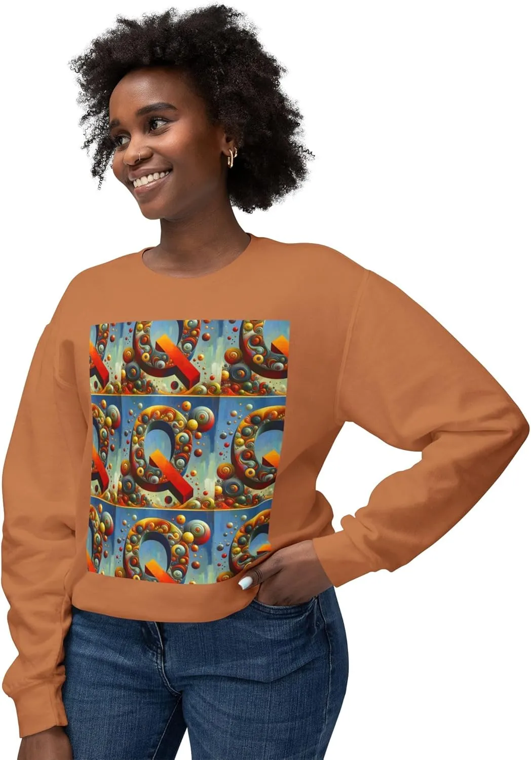 Colorful Abstract Crewneck Sweatshirt, Cozy Fashion, Graphic Top - Sonny Montero Design, Streetwear Style