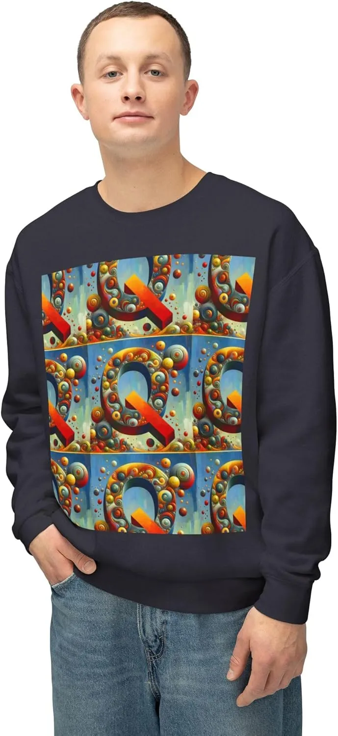 Colorful Abstract Crewneck Sweatshirt, Cozy Fashion, Graphic Top - Sonny Montero Design, Streetwear Style
