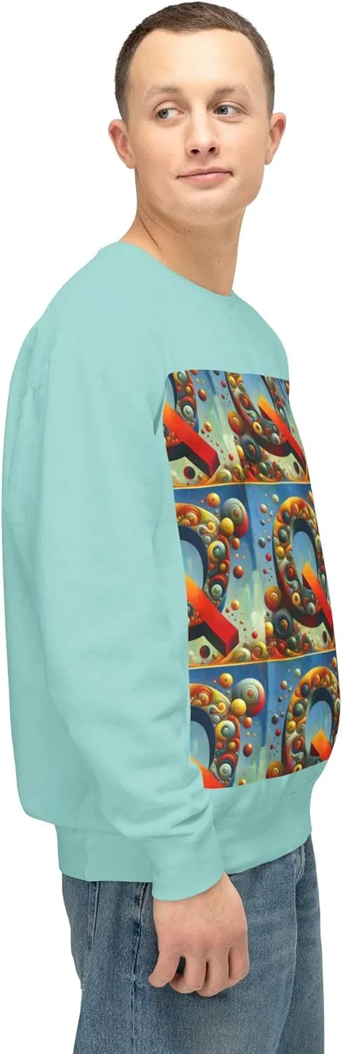 Colorful Abstract Crewneck Sweatshirt, Cozy Fashion, Graphic Top - Sonny Montero Design, Streetwear Style