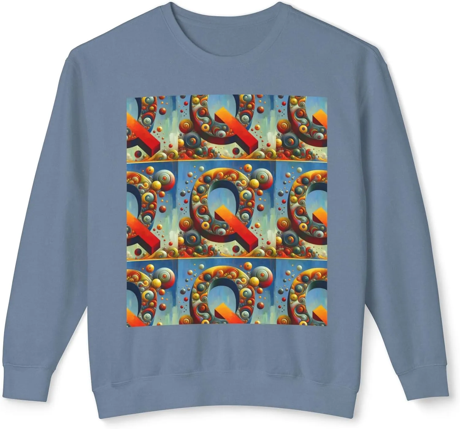 Colorful Abstract Crewneck Sweatshirt, Cozy Fashion, Graphic Top - Sonny Montero Design, Streetwear Style