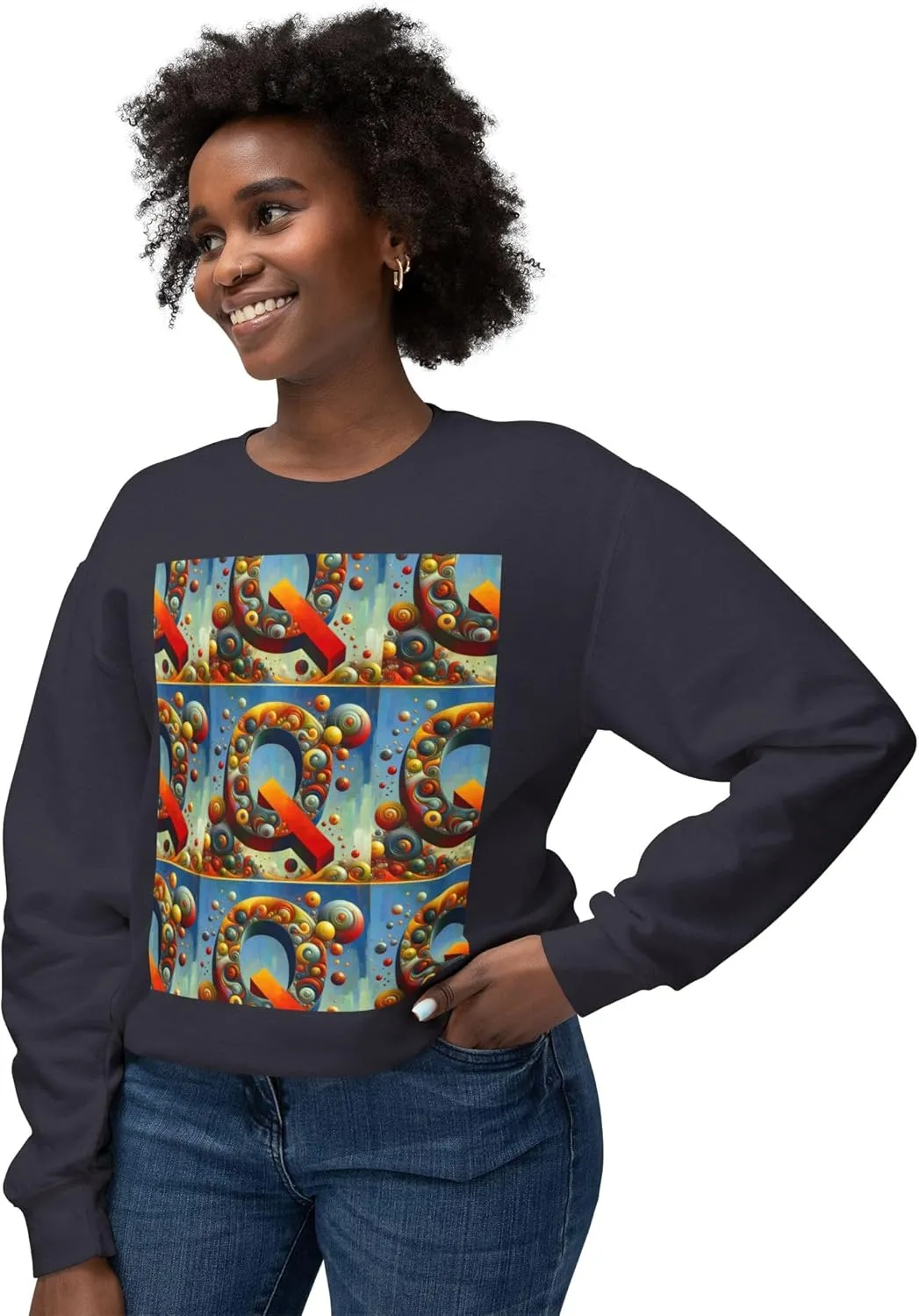 Colorful Abstract Crewneck Sweatshirt, Cozy Fashion, Graphic Top - Sonny Montero Design, Streetwear Style