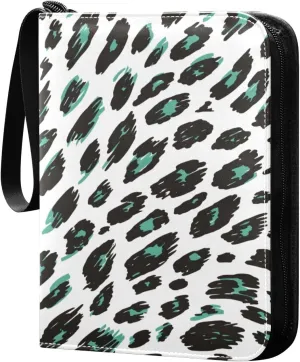Colorful Animals Card Binder 400 Pockets 3 Ring Trading Card Album with PU Leather Cover and Zipper