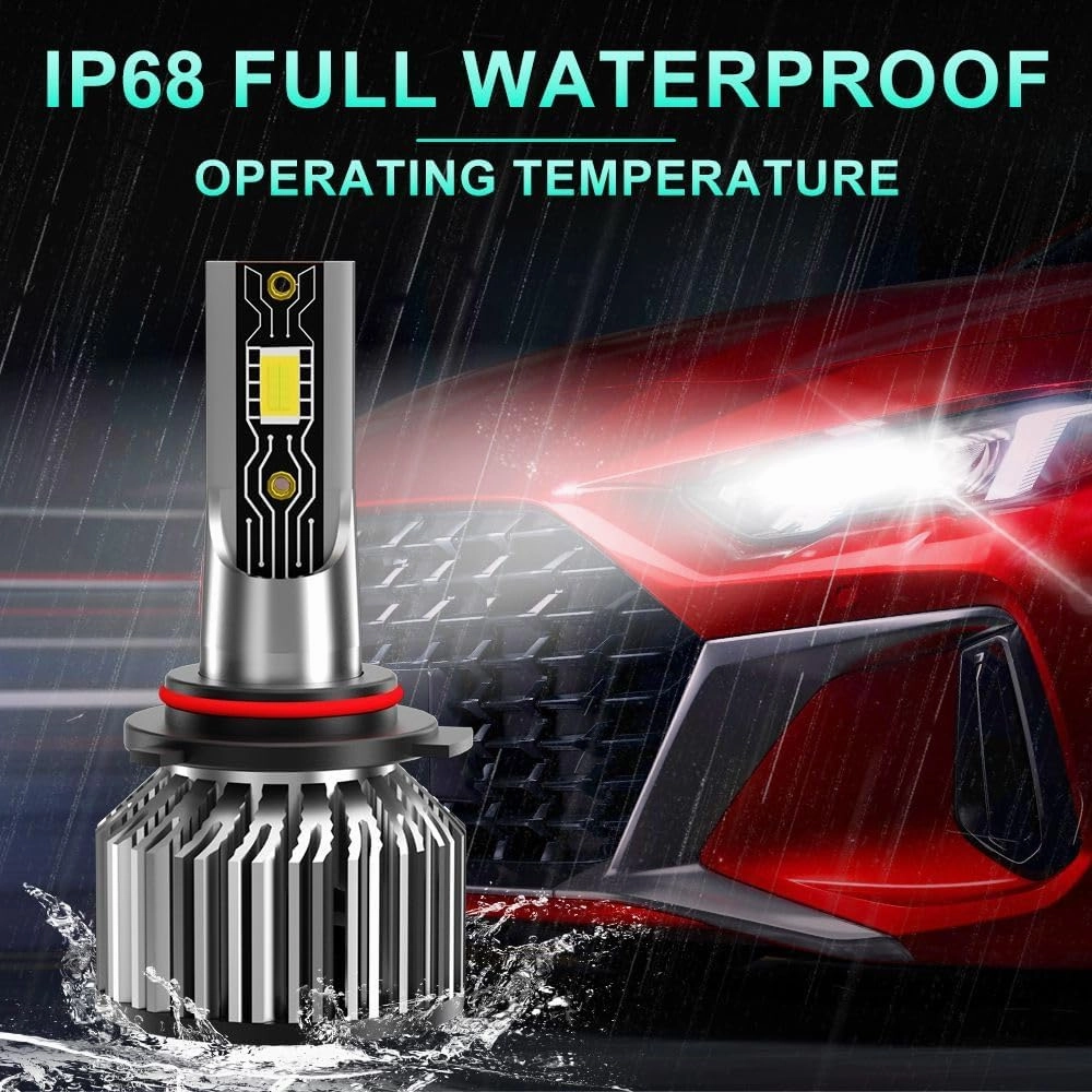 Compatible For Honda CR-V 2015-2021 9005 H11 High/Low Beam H11 Fog Light Bulbs, 600% Brightness 6500K White with Cooling Fan, Plug and Play, IP68 Pack of 6