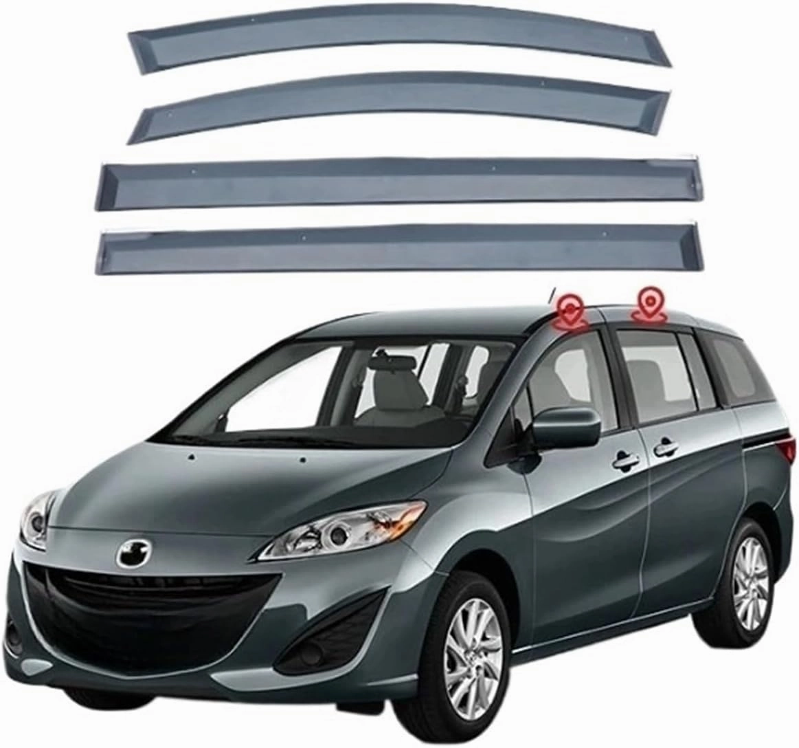 Compatible with Mazda 5 1999-2021 CP CR CW Window Visor Rear Window Roof Sun Rain Shade Vent Visor Spoiler Wing(CW)