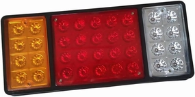 Complete Kit of 2pcs Trailer Tail Lights Led for Boat Truck Snowmobile 24v Durable