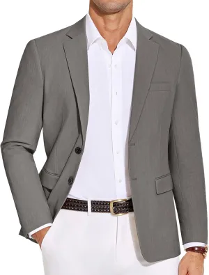 COOFANDY Men's Casual Blazer Lightweight Slim Fit Suit Jacket Two Button Cotton Sport Coats