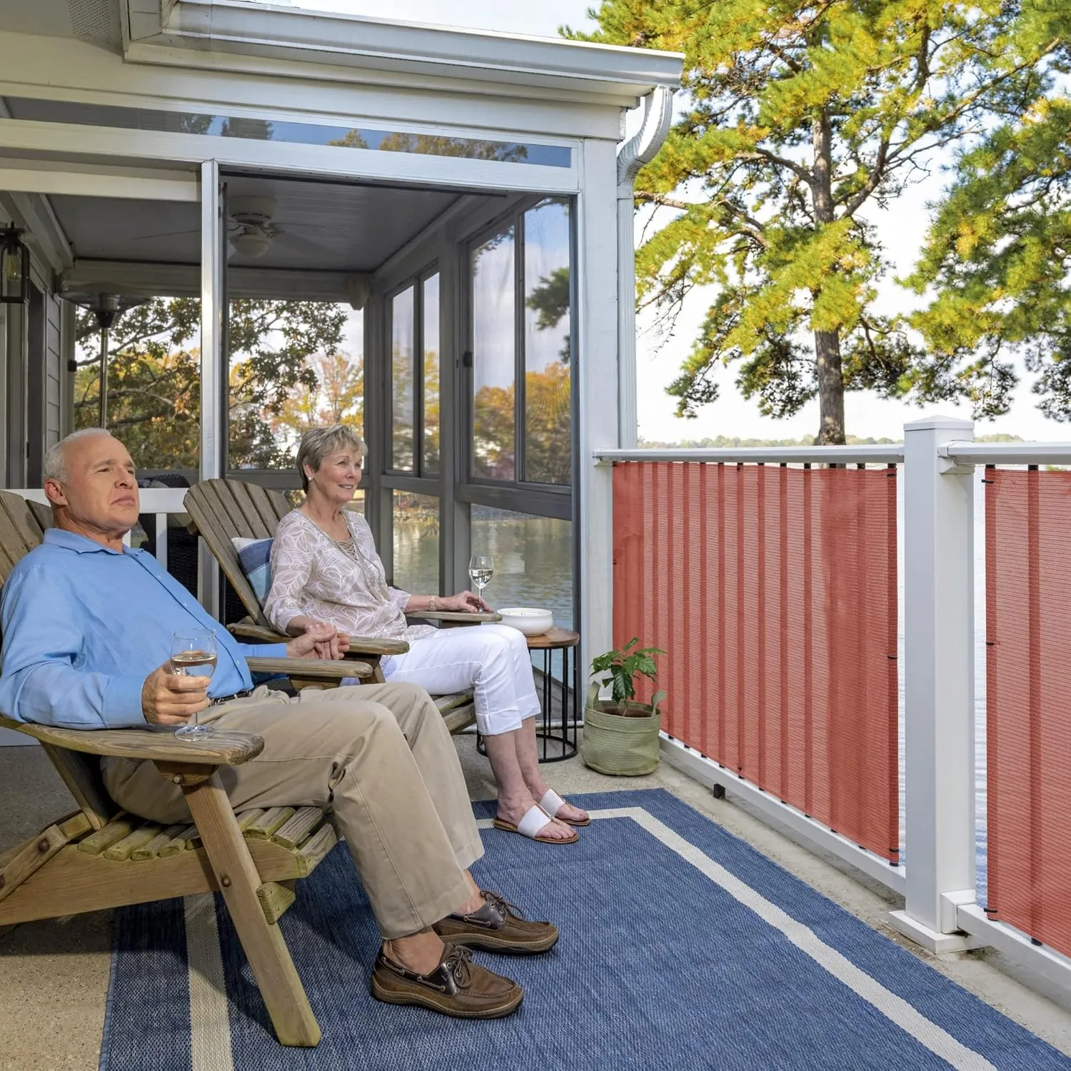 Coolaroo 70% UV Block Prvacy & Screening Fabric - Breathable Fence Cover for Patio, Balcony, Pool, and Play Area, Tear Resistant Windscreen, 6ftx15ft Roll, Terracotta