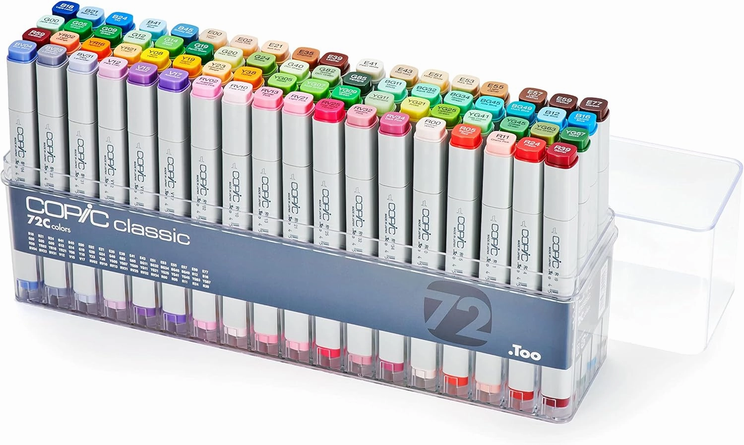 Copic Classic Alcohol-Based Markers, 72pc Set C (Discontinued Model: EAN 4511338002247)